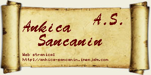 Ankica Sančanin vizit kartica